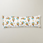 Retro Pickleball Paddles & Ball Patroon Lichaamskussen (Achterkant)