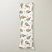 Retro Pickleball Paddles & Ball Patroon Lichaamskussen (Voorkant Verticaal)