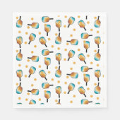 Retro Pickleball Paddles & Ball Patroon Servet (Voorkant)