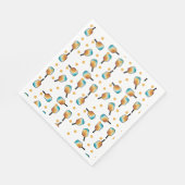 Retro Pickleball Paddles & Ball Patroon Servet (Hoek)