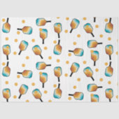 Retro Pickleball Paddles & Ball Patroon Tissuepapier (Voorkant)