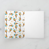 Retro Pickleball Paddles & Ball Verjaardag Kaart (Binnen)