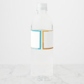 Retro Pickleball Paddles & Ball Verjaardagsfeest Waterfles Etiket (Achterkant)