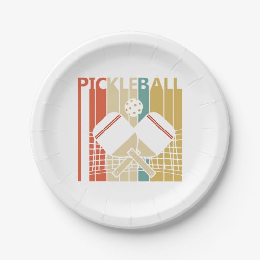 Retro Pickleball Papieren Bordje (Voorkant)