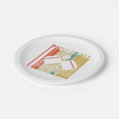 Retro Pickleball Papieren Bordje (Gekanteld)