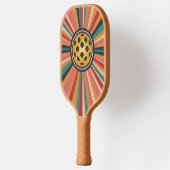 Retro pickleball peddel - strepen & bal pickleball paddle (Links)