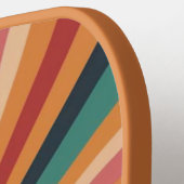 Retro pickleball peddel - strepen & bal pickleball paddle (Links Detail)