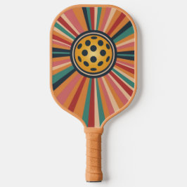 Retro pickleball peddel - strepen & bal pickleball paddle