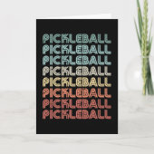 Retro  Pickleball Player Gift Kaart (Voorkant)