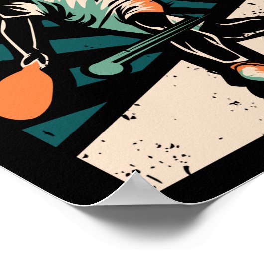  Retro Pickleball Player Poster (Hoek)