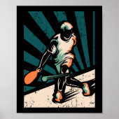  Retro Pickleball Player Poster (Voorkant)
