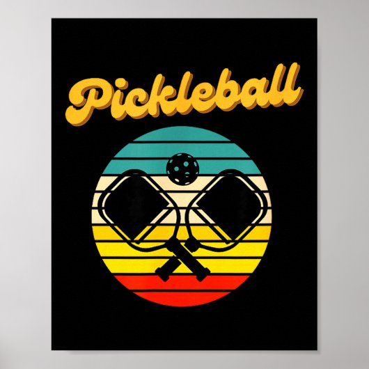 Retro pickleball poster (Voorkant)