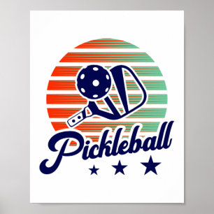  Retro Pickleball Poster