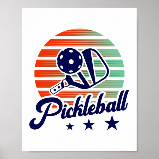 Retro Pickleball Poster (Voorkant)