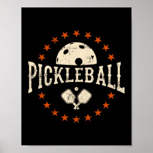  Retro Pickleball Poster