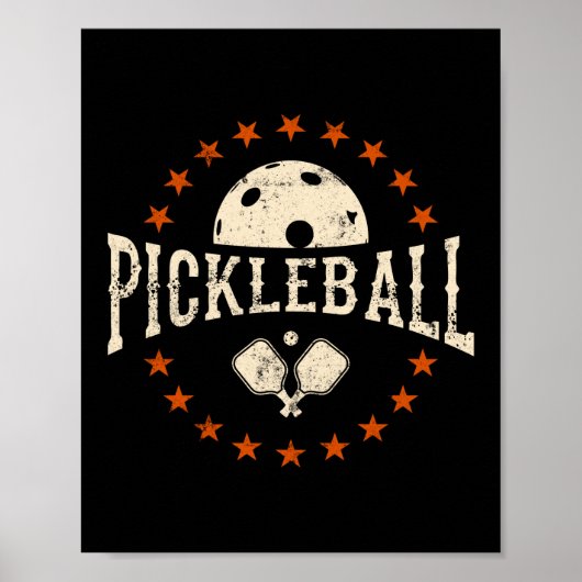 Retro Pickleball Poster (Voorkant)