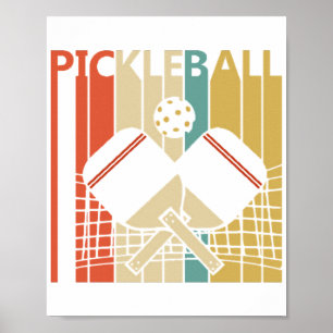 Retro Pickleball Poster