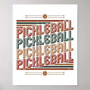 Retro Pickleball Poster