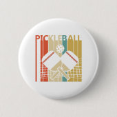  Retro Pickleball Ronde Button 5,7 Cm (Voorkant)