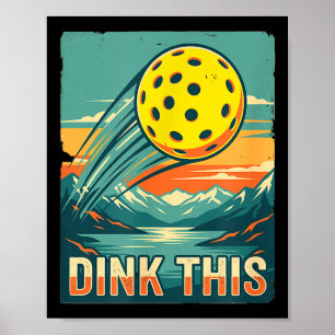 Retro pickleball shirt dink dit grappige spelerRet Poster