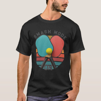 • Retro Pickleball Smash Modus Paddle Grafisch ont T-shirt