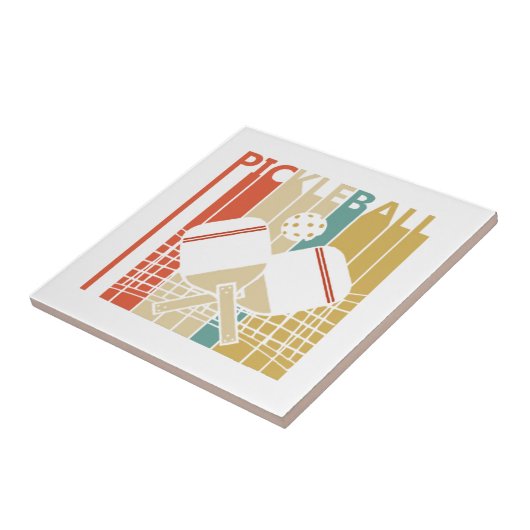  Retro Pickleball Tegeltje (Zijkant)