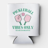 Retro pickleball vibes alleen verjaardag blikjeskoeler (Voorkant)