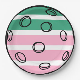 Retro pickleball vibes alleen verjaardag papieren bordje