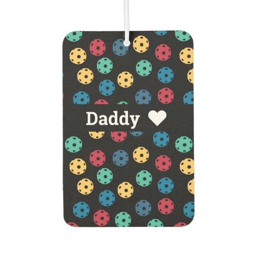 😍 Retro Pickleballen / zwart Luchtverfrisser (Voorkant)