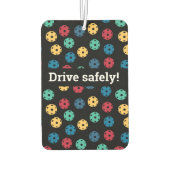 😍 Retro Pickleballen / zwart Luchtverfrisser (Achterkant)