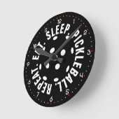 😍 Retro Pickleballen / zwart met cijfers rond C Ronde Klok (Hoek)