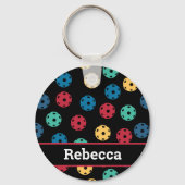 😍 Retro Pickleballen / zwart Sleutelhanger (Voorkant)