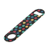 😍 Retro Pickleballen / zwart Speed Flessenopener (Voorkant Gekanteld)