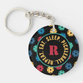😍 Retro Pickleballen / zwarte 2-ZIJDE Sleutelhang Sleutelhanger (Voorkant)