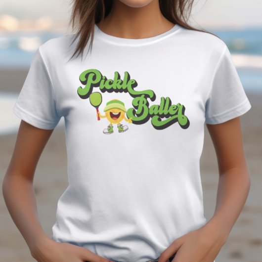 Retro Pickleballer Grappig pickleball T-shirt