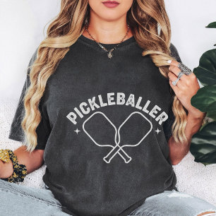 Retro Pickleballer-ontwerp met gekruiste peddels T-shirt