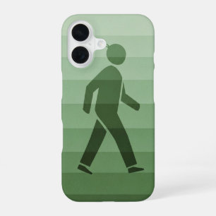 Retro Pictogram Voetganger iPhone 16 Hoesje