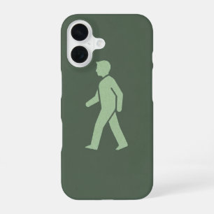Retro Pictogram Voetganger iPhone 16 Hoesje