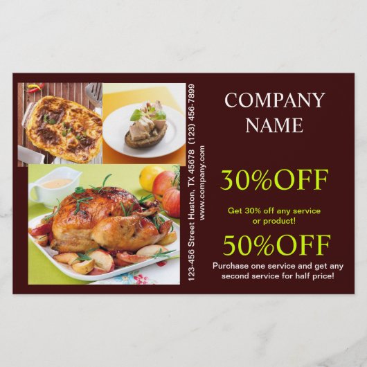 Retro Pie Chicdeli shop catering Flyer (Voorkant)