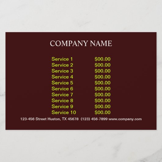 Retro Pie Chicdeli shop catering Flyer (Achterkant)