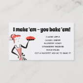 Retro pie girl pron bakkerij visitekaartjes (Achterkant)