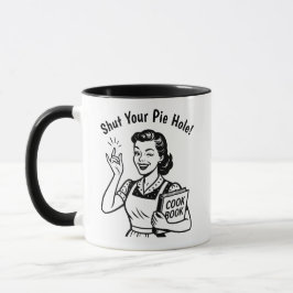Retro Pie Hole Humor 50s Vrouw Gift Mok