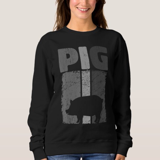 Retro Pig Lover, Cute Farmer, Farming For Men Wome Trui (Voorkant)