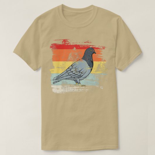 Retro Pigeon Bird T-shirt (Design voorkant)