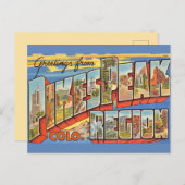 Retro Pikes Peak Colorado  Briefkaart (Voorkant / Achterkant)