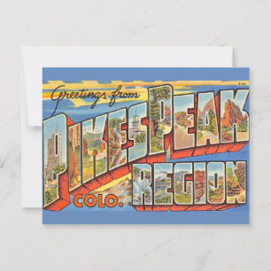 Retro Pikes Peak Colorado  Briefkaart