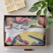 Retro Piloot Pin-up Tissuepapier (Geschenk)