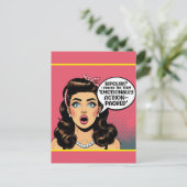 Retro Pin-up Actie Gevuld Briefkaart (Staand voorkant)