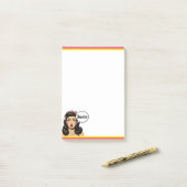 Retro Pin-up_ Actie Vol Post-it® Notes (Op bureau)