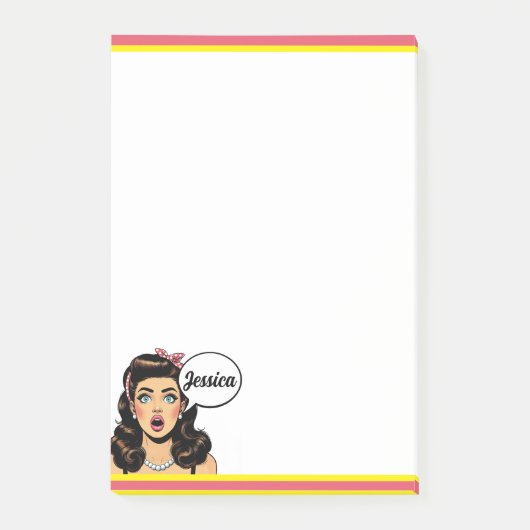 Retro Pin-up_ Actie Vol Post-it® Notes (Voorkant)